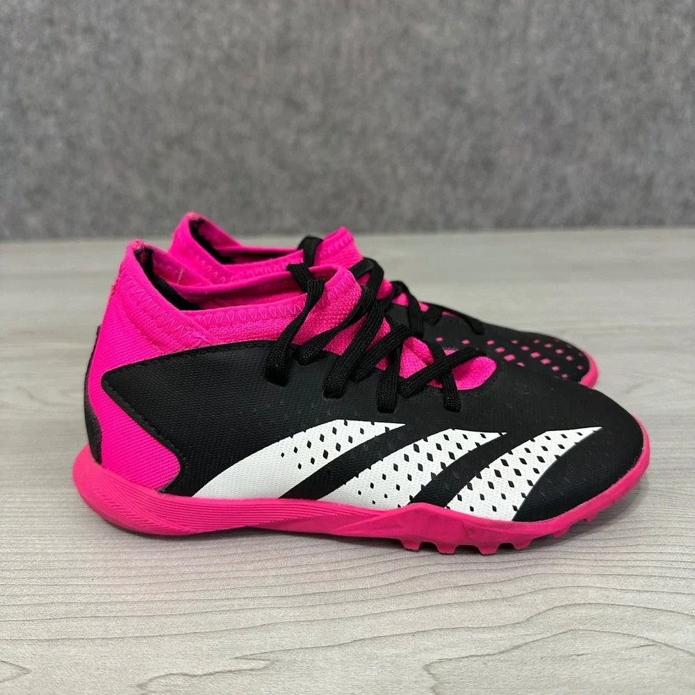 Adidas Predator Accuracy.3 Turf Shoes Kids Size 11K Black Pink Soccer Cleats